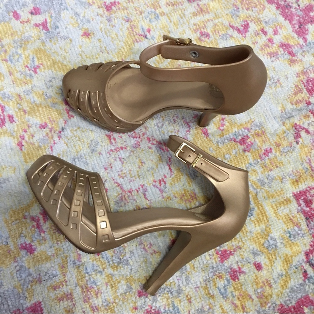 Melissa Gold Heeled Sandals 5